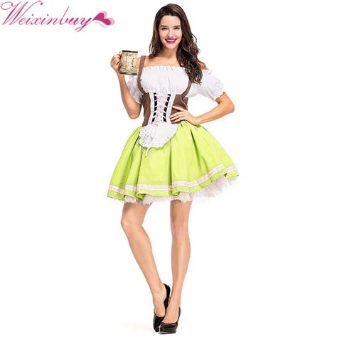 Plus size 3XL Women Ladies Oktoberfest Costumes Beer Maid Authentic ...