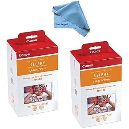 Amazon 2 Pack Canon RP 108 High Capacity Color Ink Paper Set