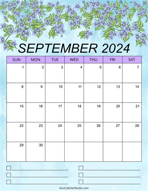 September Calendar Edit Printable Diy Projects Patterns