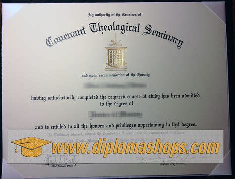 Security Of Obtaining Fake Diplomas From Covenant Theological Seminary