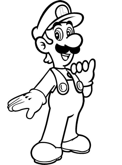 Luigi Di Mario Bros Da Colorare Scarica Stampa O Colora Subito Online