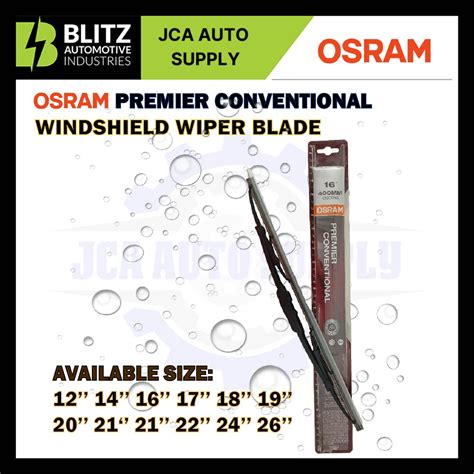 Osram Premier Conventional Windshield Wiper Blade Blitzcarbon