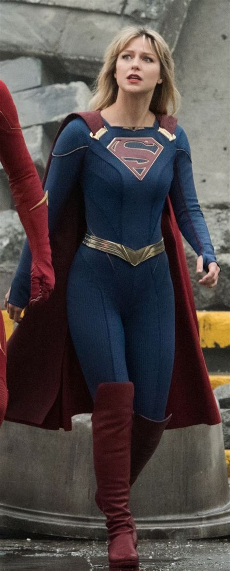 Melissa Benoist In Her Supergirl Season 5 Suit Full Body Suit