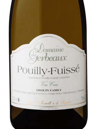 2020 Domaine des Gerbeaux Vers Cras Pouilly Fuissé Vivino US