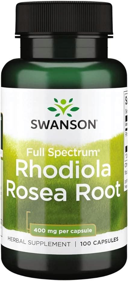 Swanson Rhodiola Rosea Root R Eniec G Rski Mg Kaps Adaptogen