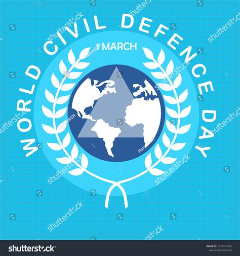 World Civil Defence Day Poster Banner Stock Vector Royalty Free