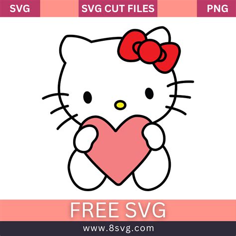 Hello Kitty Svg Free Cut File For Cricut Rnosa Ltd 8svg