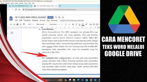 CARA MENCORET TEKS PADA DOKUMEN WORD MELALUI GOOGLE DRIVE YouTube