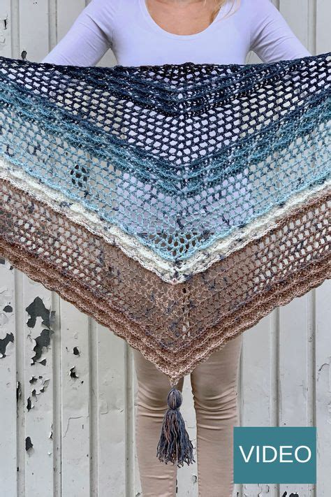 Learn How To Make This Simple Triangle Shawl With Lionbrand Mandala