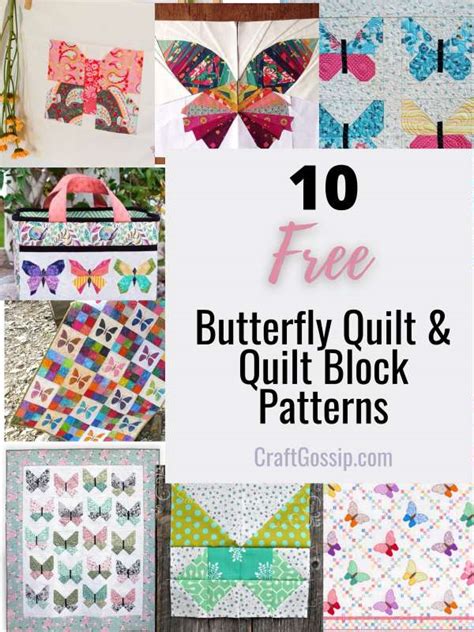 10 Free Butterfly Quilt Block and Quilt Patterns – Quilting