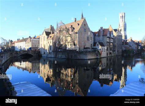 The Djiver Canal From The Rozenhoedkaai In The Old Town Of Bruges