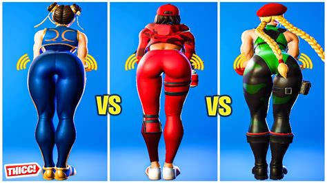 Fortnite Chun Li Vs Ruby Vs Cammy Emote Battle Thicc Best Emotes