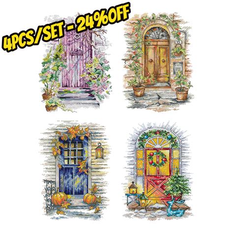 Ct Joy Sunday Stamped Counted Cross Stitch Four Seasons Gate Cm