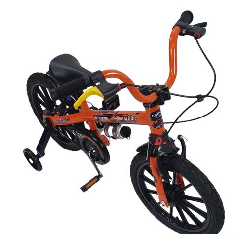 Bicicleta Infantil Aro 16 Nathor Masculino Extreme Laranja