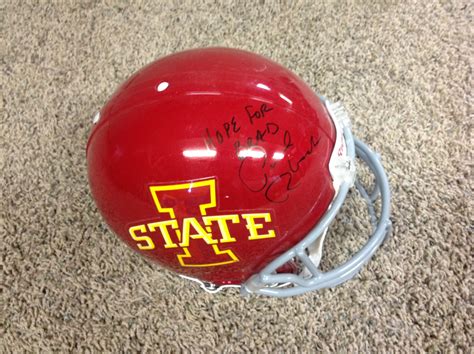 Iowa State Autographed Football Helmet « Hope for Brad