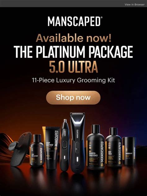 Manscaped ALL NEW The Platinum Package 5 0 Ultra Milled