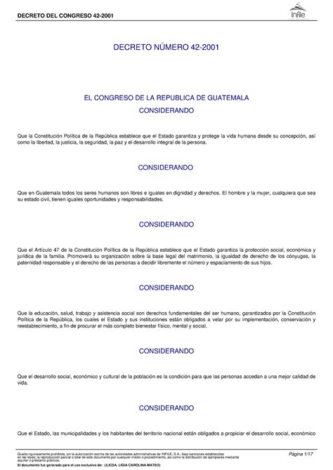 Decreto Del Congreso Decreto N Mero El Congreso De