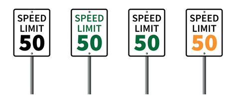 Speed limit 50 sign, limit 50 traffic light. American road sign on ...