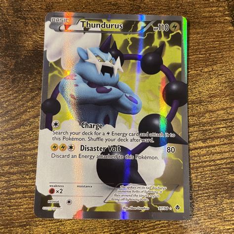 Thundurus Nintendo Pokemon Tcg Full Art Bw Emerging Powers Holo