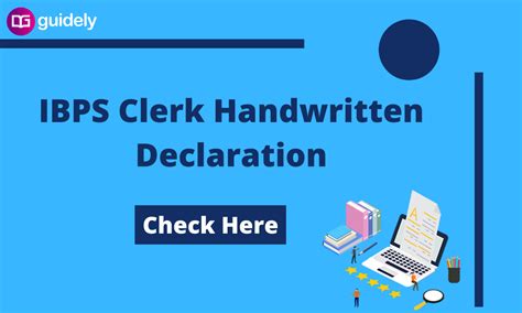 Ibps Clerk Handwritten Declaration Details Of Format Size