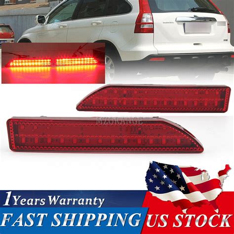 Mzorange Pair Left Right Led Rear Bumper Reflector Light For Honda Cr V