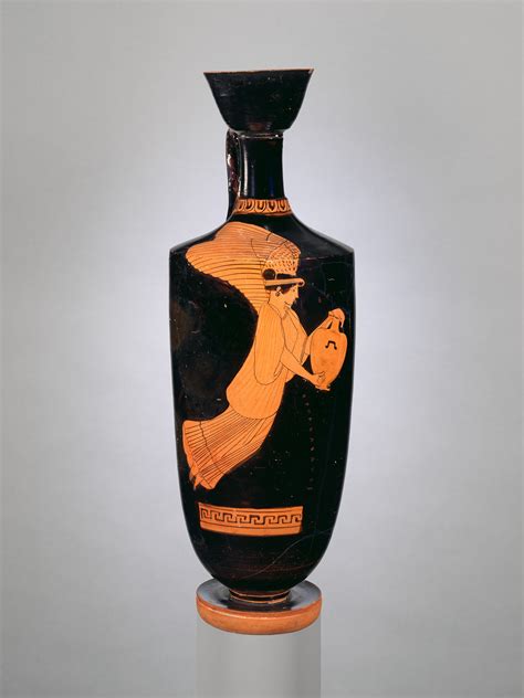 Attributed To The Providence Painter Terracotta Lekythos Oil Flask