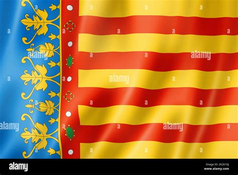 Valencia province flag, Spain Stock Photo - Alamy