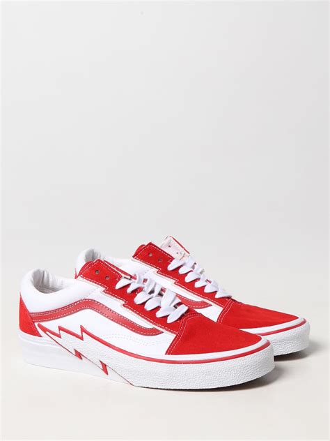 Vans Sneakers Old Skool Bolt In Canvas E Suede Rosso Sneakers Vans