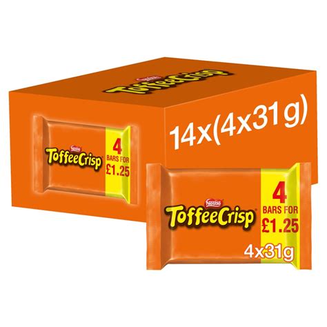 Toffee Crisp Milk Chocolate Bar Multipack 31g 4 Pack Pmp £125