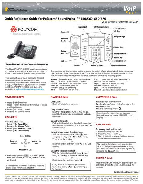 Polycom Phones Instruction Manual