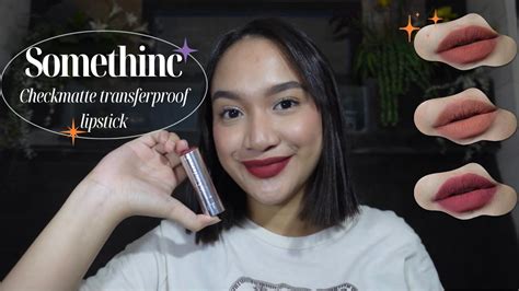 SOMETHINC CHECKMATTE TRANSFERPROOF LIPSTICK TEST MAKAN REVIEW YouTube