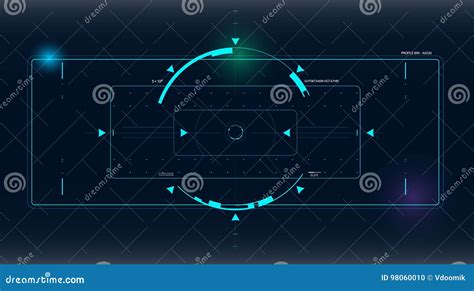 Ecrã De Radar Interface De Utilizador Futurista Ilustração do Vetor