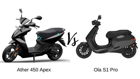 Ather 450 Apex Vs Ola S1 Pro Top Electric Scooters Comparison