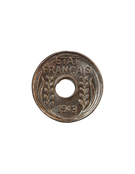 Indochine Francaise Etat Francais Centime Aluminium