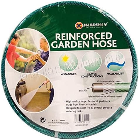 M Garden Hose Pipe Reel Reinforced Tough Outdoor Water Hosepipe