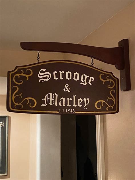 SCROOGE & MARLEY Hanging Sign - Etsy