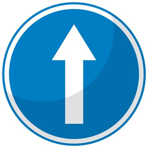 Blue Traffic Sign On White Background Vector Art At Vecteezy