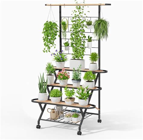 Amazon Idavosic Ly Tier Hanging Plant Stand Indoor Outdoor