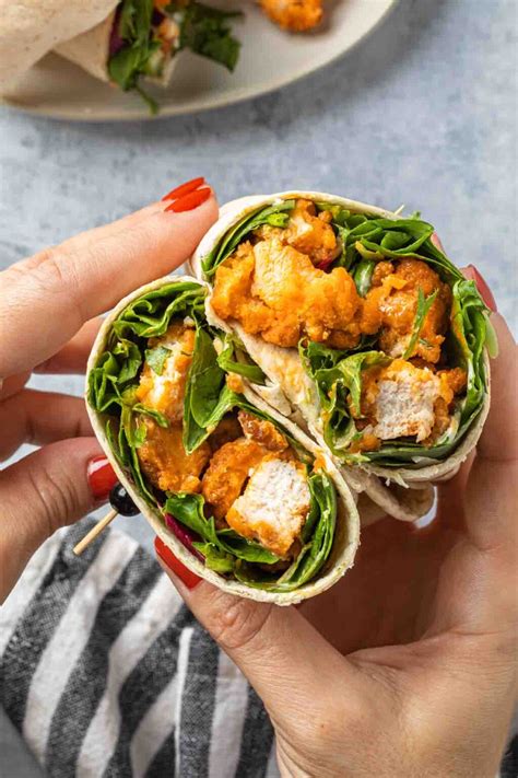 Buffalo Chicken Wraps Dairy Free Option Simply Whisked