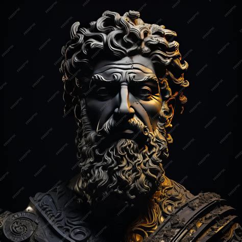 Premium Photo The Stoic Majesty Halfface Portrait Of Marcus Aurelius