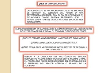 Los Roles Del Politologo PPT