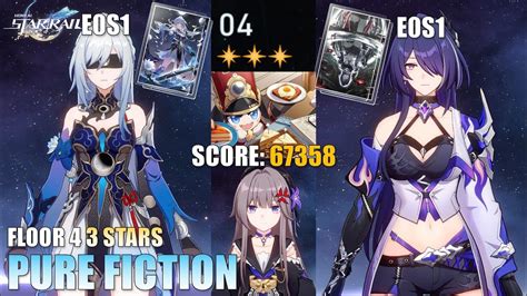 E6 Herta X Jingliu And E0s1 Acheron Pure Fiction Floor 4 3 Stars Honkai