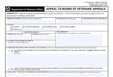 Va Form 20 0996 Fillable Printable