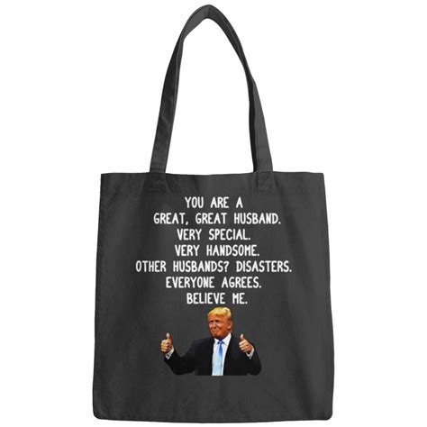 Funny Donald Trump Husband Gag T Conservative Hubby Jokes Bags Sold