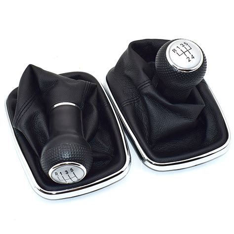 12mm 5 6 Speed Car Gear Shift Knob Lever Shifter Gaitor Boot For