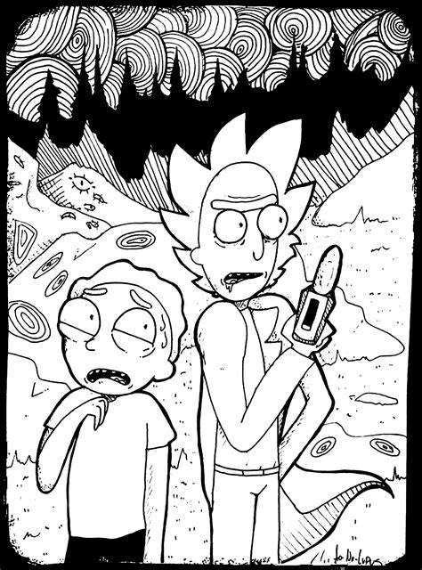 Rick and morty fan art - TV shows Adult Coloring Pages - Page myths ...