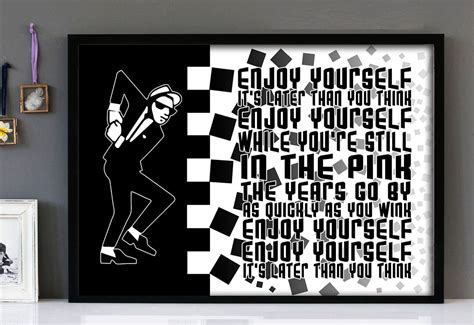 "Enjoy Yourself" The Specials - Framed Lyrics Wall Art Design