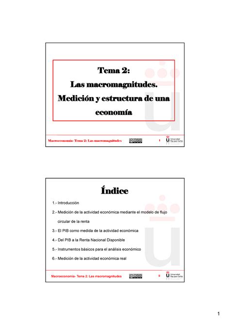 Tema 2 Las Macromagnitudes Medición Y Estructura De Una Economía Macroeconomía Tema 2 Las