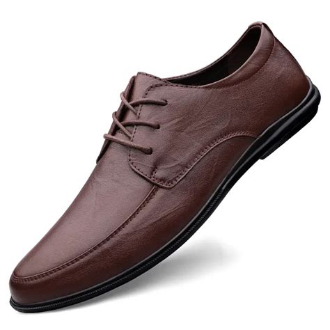 Clohoo Men's Personalized Leather Dress Shoes Customizable - Temu ...