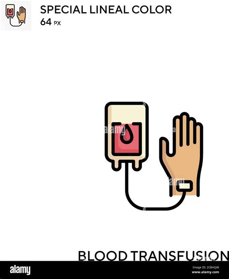 Blood Transfusion Special Lineal Color Vector Icon Blood Transfusion